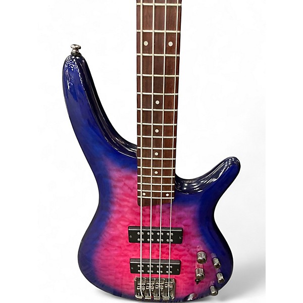 Used Ibanez SR400 Violet Ocean Sunset Burst Electric Bass Guitar