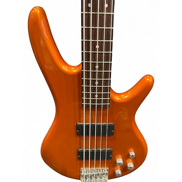 Used Ibanez GSR205 5 String Metallic Orange Electric Bass Guitar