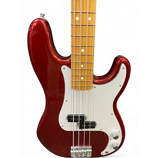Used Fender Standard Precision Bass Red Electric Bass Guitar