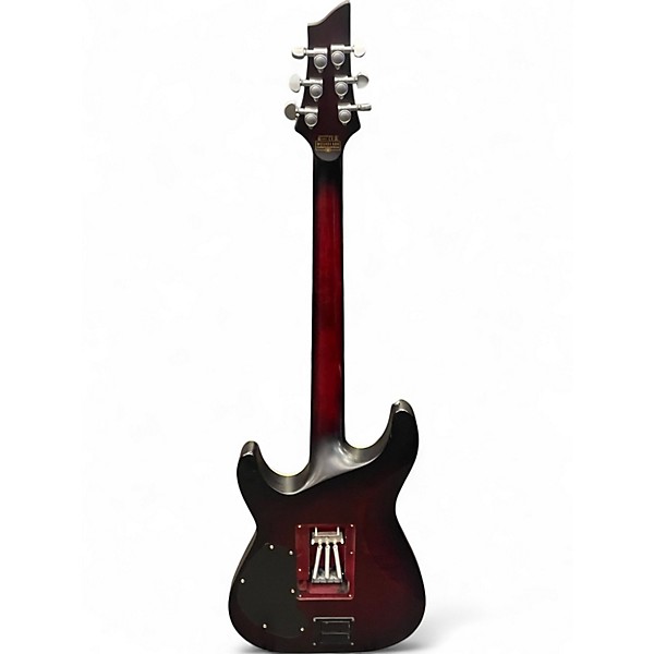Used Schecter Guitar Research C1 Floyd Rose Platinum Sustaniac Candy Red Burst Solid Body Electric Guitar
