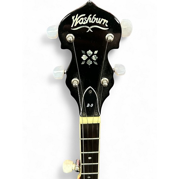 Used Washburn B9 5 String Natural Banjo
