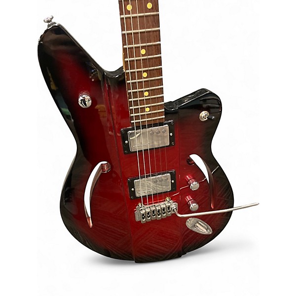 Used Reverend AIRSONIC Metallic Candy Red Burst Solid Body Electric Guitar