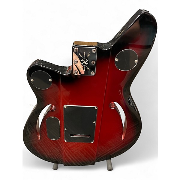Used Reverend AIRSONIC Metallic Candy Red Burst Solid Body Electric Guitar