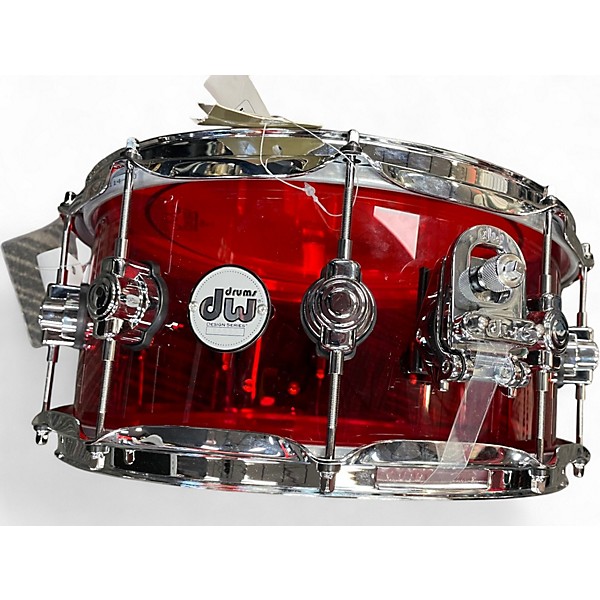 Used DW 14X6.5 Design Series Acrylic Snare Red Drum