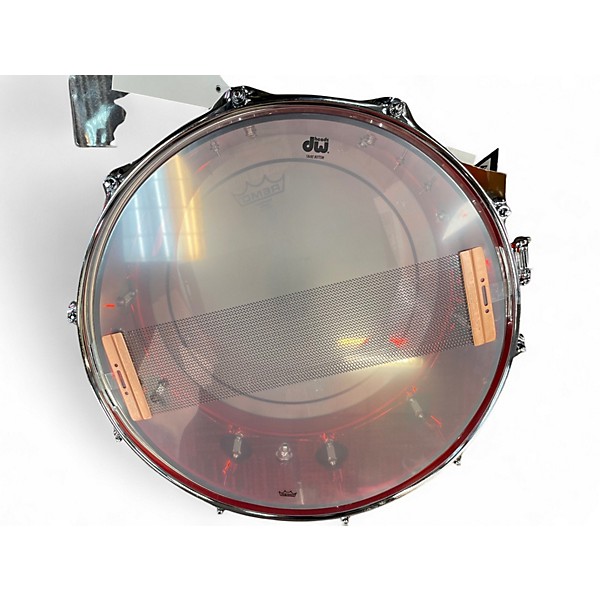 Used DW 14X6.5 Design Series Acrylic Snare Red Drum
