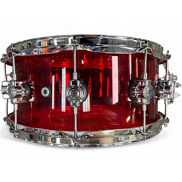 Used DW 14X6.5 Design Series Acrylic Snare Red Drum