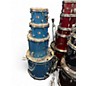 Used Ludwig 4 Piece ELEMENT EVOLUTION BLUE SPARKLE Drum Kit thumbnail