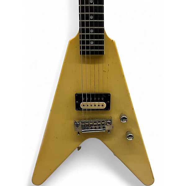 Vintage 1983 Dean Baby V White Solid Body Electric Guitar