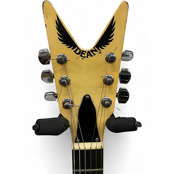 Vintage 1983 Dean Baby V White Solid Body Electric Guitar