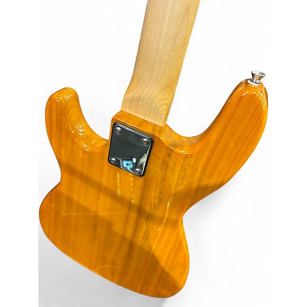 Used Glarry P BASS Natural Electric Bass Guitar