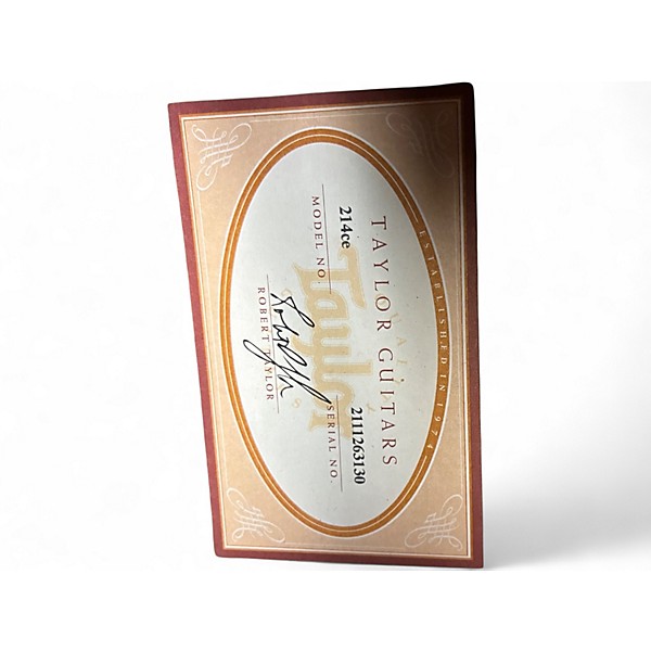 Used Taylor 214CE Natural Acoustic Electric Guitar