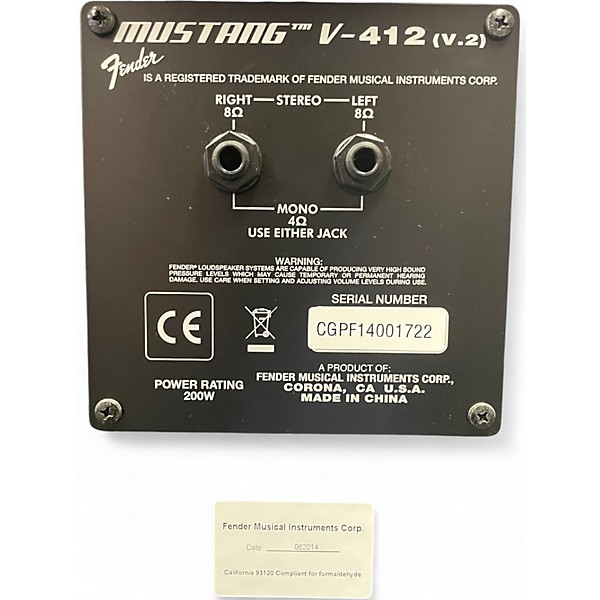 Used Fender Mustang V 4x12 Guitar Cabinet