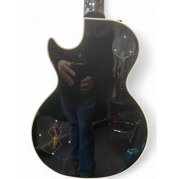 Used Epiphone LES PAUL CUSTOM INPSIRED BY GIBSON Black Solid Body Electric Guitar