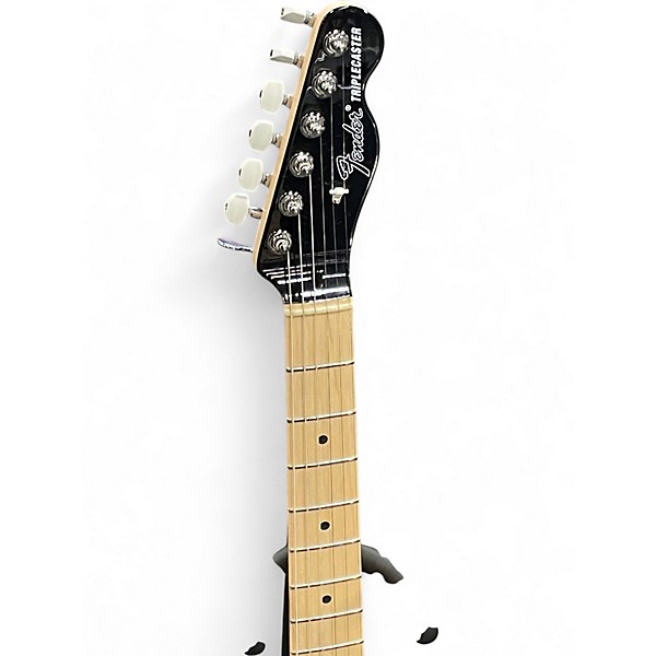 Used Fender JACK WHITE TRIPLECASTER Black and White Solid Body Electric Guitar