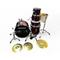 Used Ludwig 5 Piece Backbeat Red sparkle Drum Kit thumbnail