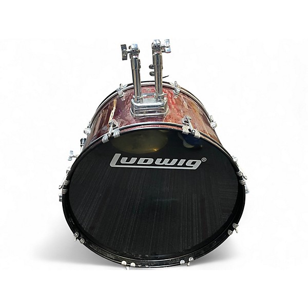 Used Ludwig 5 Piece Backbeat Red sparkle Drum Kit