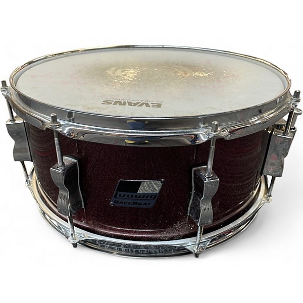 Used Ludwig 5 Piece Backbeat Red sparkle Drum Kit