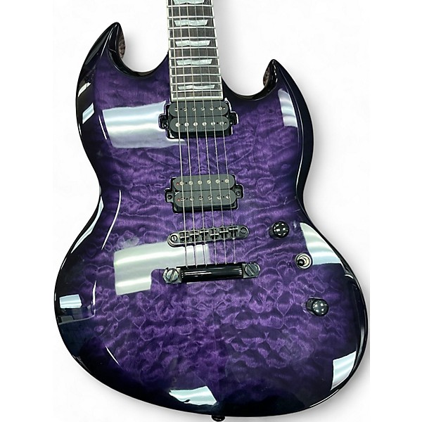 Used ESP LTD VIPER 1000 Trans Purple Solid Body Electric Guitar
