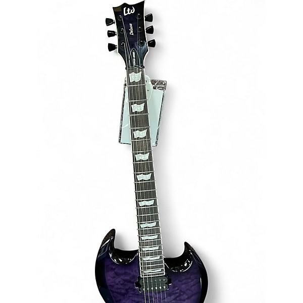 Used ESP LTD VIPER 1000 Trans Purple Solid Body Electric Guitar