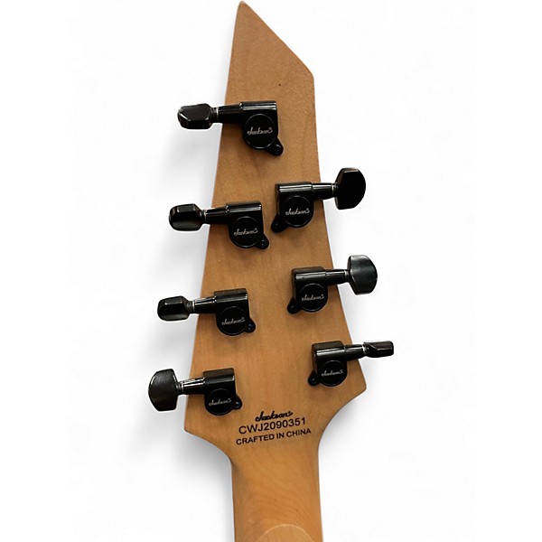 Used Jackson JS22Q-7 Trans Black Solid Body Electric Guitar