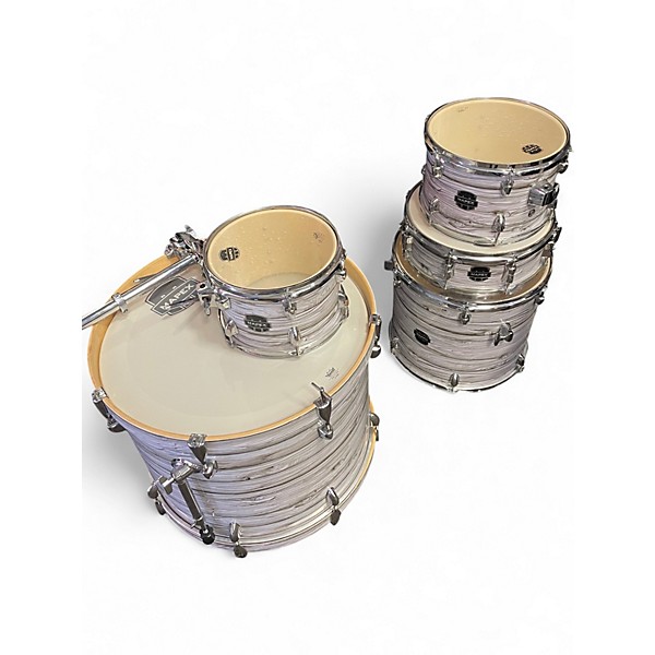 Used Mapex 5 Piece VENUS WHITE MARBLEWOOD Drum Kit