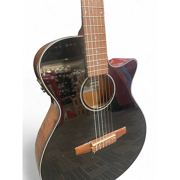 Used Ibanez aeg50n-bkh Black Acoustic Electric Guitar