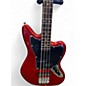 Used Squier JAGUAR BASS Candy Apple Red Electric Bass Guitar