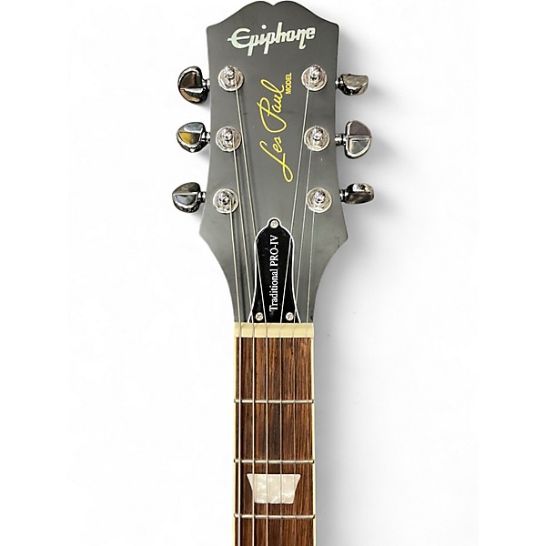 Used Epiphone Les Paul Traditional Pro IV Black Solid Body Electric Guitar