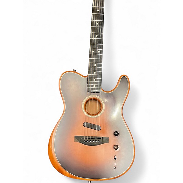 Used Fender American Acoustasonic Telecaster Sunburst Acoustic Electric Guitar