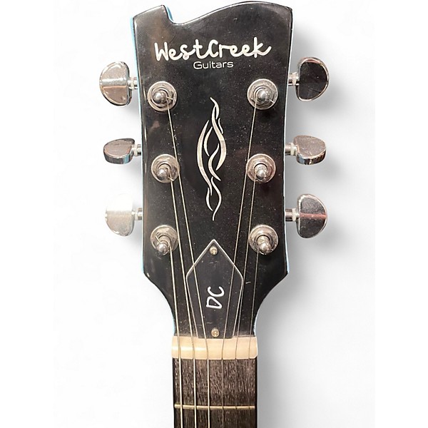 Used West Creek Guitars DC P90 Double Cutaway Blue Solid Body Electric Guitar