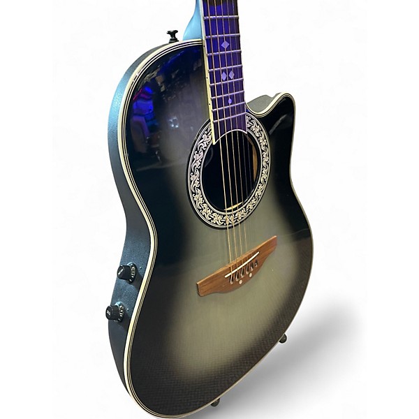 Used Ovation CC57 CELEBRITY SILVER BURST Acoustic Guitar