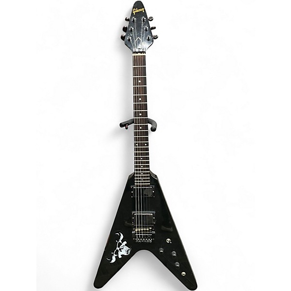 Vintage 1985 Gibson Flying V Black Solid Body Electric Guitar