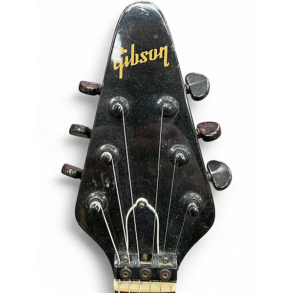 Vintage 1985 Gibson Flying V Black Solid Body Electric Guitar