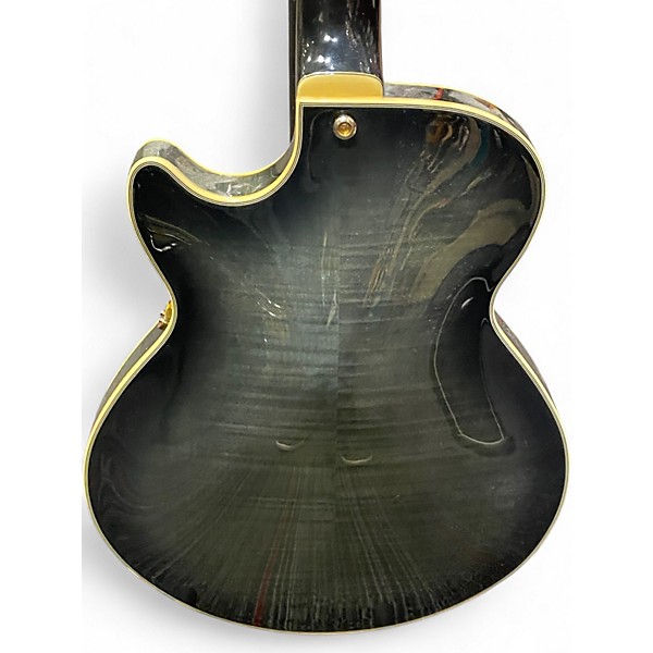 Used D'Angelico EX-SS Trans Black Hollow Body Electric Guitar