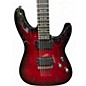 Used Schecter Guitar Research Demon 6 Crimson Red Burst Solid Body Electric Guitar
