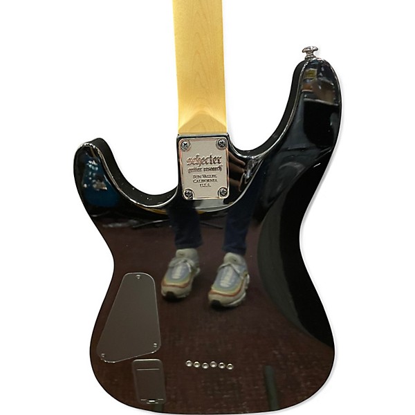 Used Schecter Guitar Research Demon 6 Crimson Red Burst Solid Body Electric Guitar