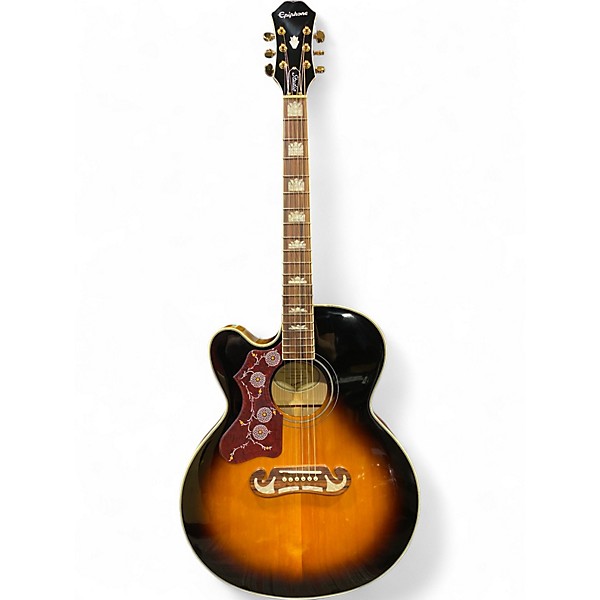 Used Epiphone J-200EC STUDIO Vintage Sunburst Acoustic Electric Guitar