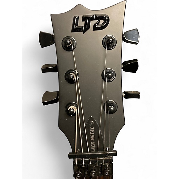 Used ESP LTD EC-Black Metal Satin Black Solid Body Electric Guitar