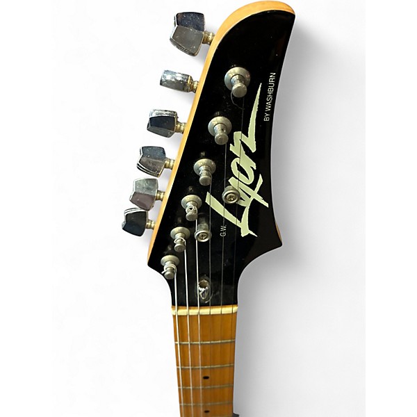 Used Lyon By Washburn SSS DOUBLE CUT Black Solid Body Electric Guitar