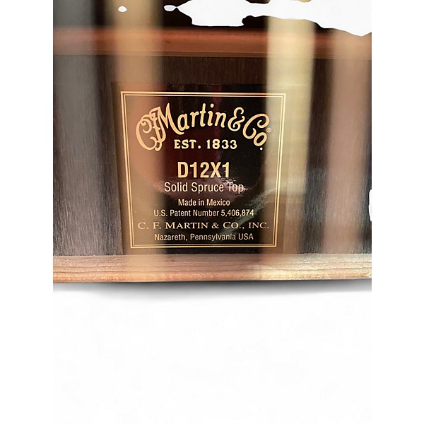 Used Martin D12X1 Natural 12 String Acoustic Guitar