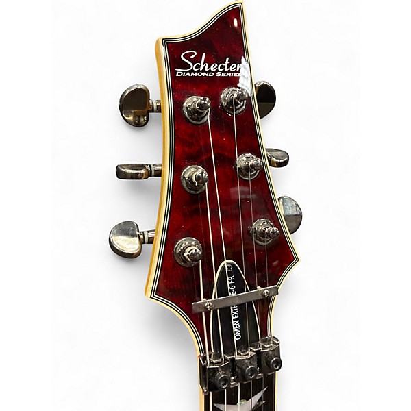 Used Schecter Guitar Research Omen Extreme 6 Floyd Rose Black Cherry Solid Body Electric Guitar