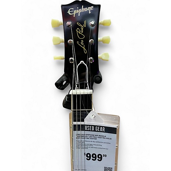 Used 2024 Epiphone 60S REISSUE "INSPIRED BY" LES PAUL Iced Tea Solid Body Electric Guitar