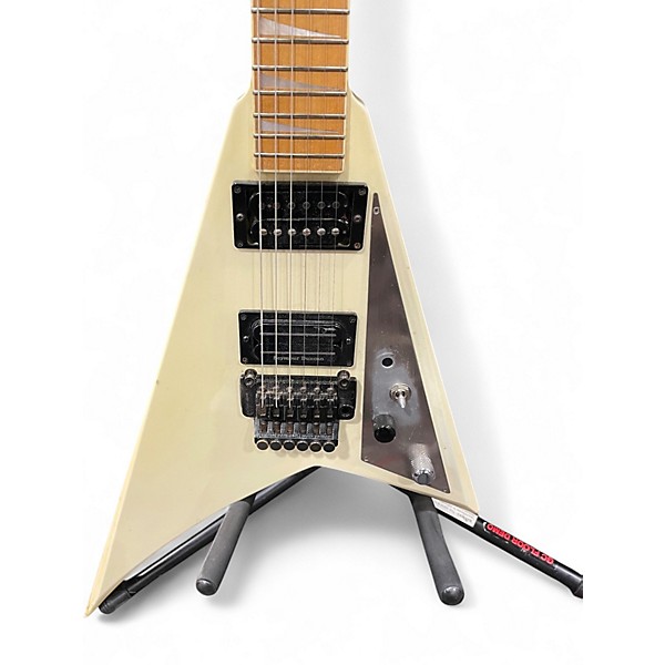 Used Jackson USA Custom RR Flying V Olympic Pearl Solid Body Electric Guitar