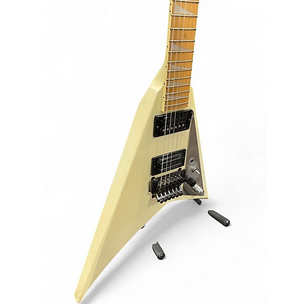 Used Jackson USA Custom RR Flying V Olympic Pearl Solid Body Electric Guitar