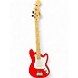 Used Squier Bronco Candy Apple Red Electric Bass Guitar thumbnail