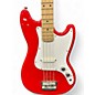 Used Squier Bronco Candy Apple Red Electric Bass Guitar