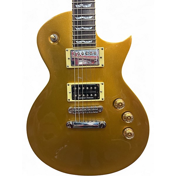 Used ESP LTD EC1000 Deluxe Gold Top Solid Body Electric Guitar