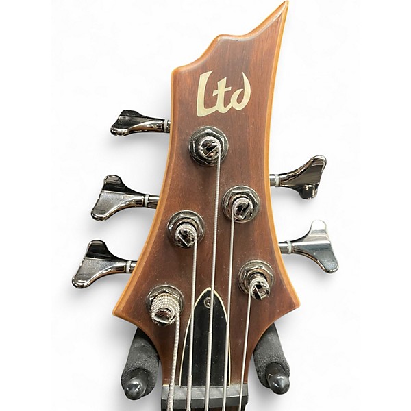 Used ESP LTD F5E 5 String NATURAL Electric Bass Guitar