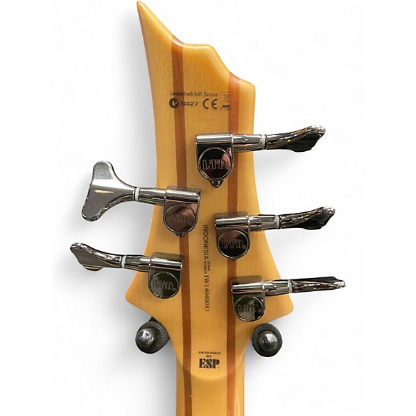 Used ESP LTD F5E 5 String NATURAL Electric Bass Guitar