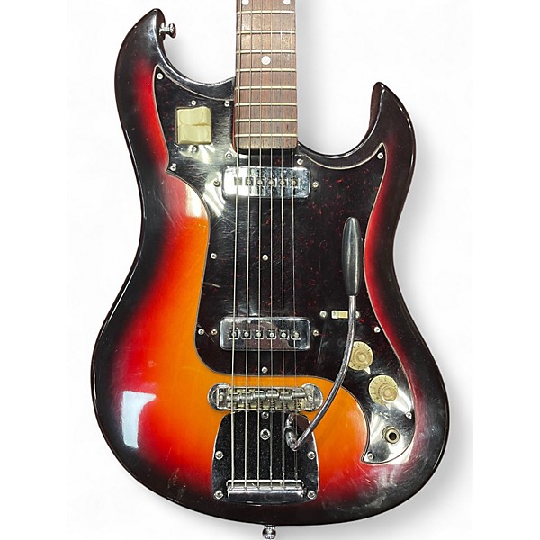 Vintage 1960s Conrad bison 2 Color Sunburst Solid Body Electric Guitar